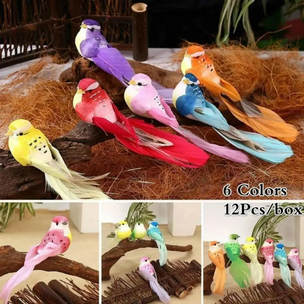 Pájaros artificiales decorativos de burbuja – Adornos coloridos para jardín y exterior - imagen 5