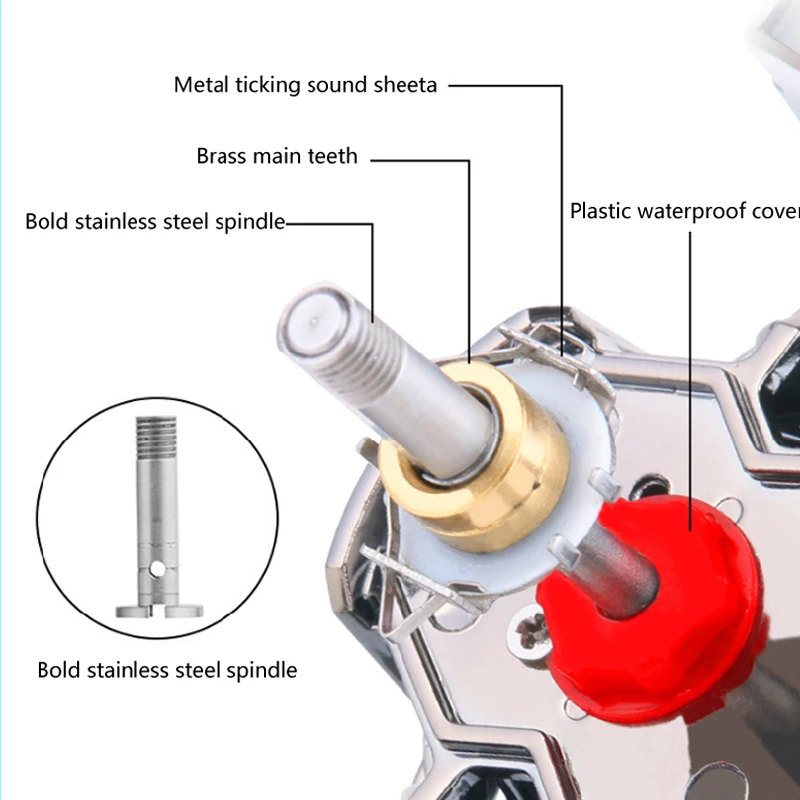 GLS All metal serie DK-carrete de pesca giratorio potente, rueda de pesca de arrastre de 12kg máximo, mano izquierda/derecha, 5,7: 1 - imagen 5