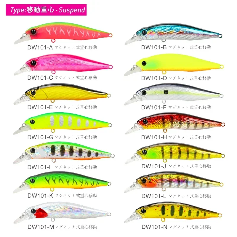Señuelo de pesca Jerkbait, cebo duro Artificial Wobbler de 77mm, 8,5g, 77SP, DW101, 0,7-0,9 m - imagen 5