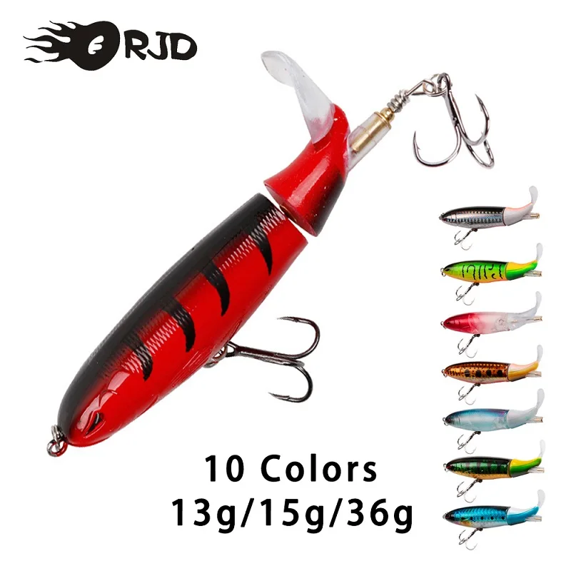 ORJD-señuelo de pesca en superficie regordeta, Whopper Plopper, 13g, 15g, 36g, cebo flotante para pesca, cebos duros para Lucio Artificial - imagen 2