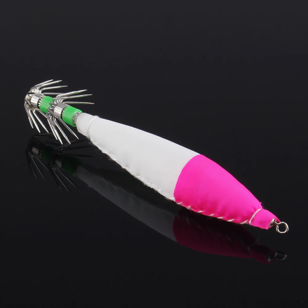 5 piezas 6,5 g/10,5 cm 4 # Anzuelo de pesca con cola luminosa, anzuelo de calamar de plástico, cebo de agua salada para captura de pulpo y sepia - imagen 3