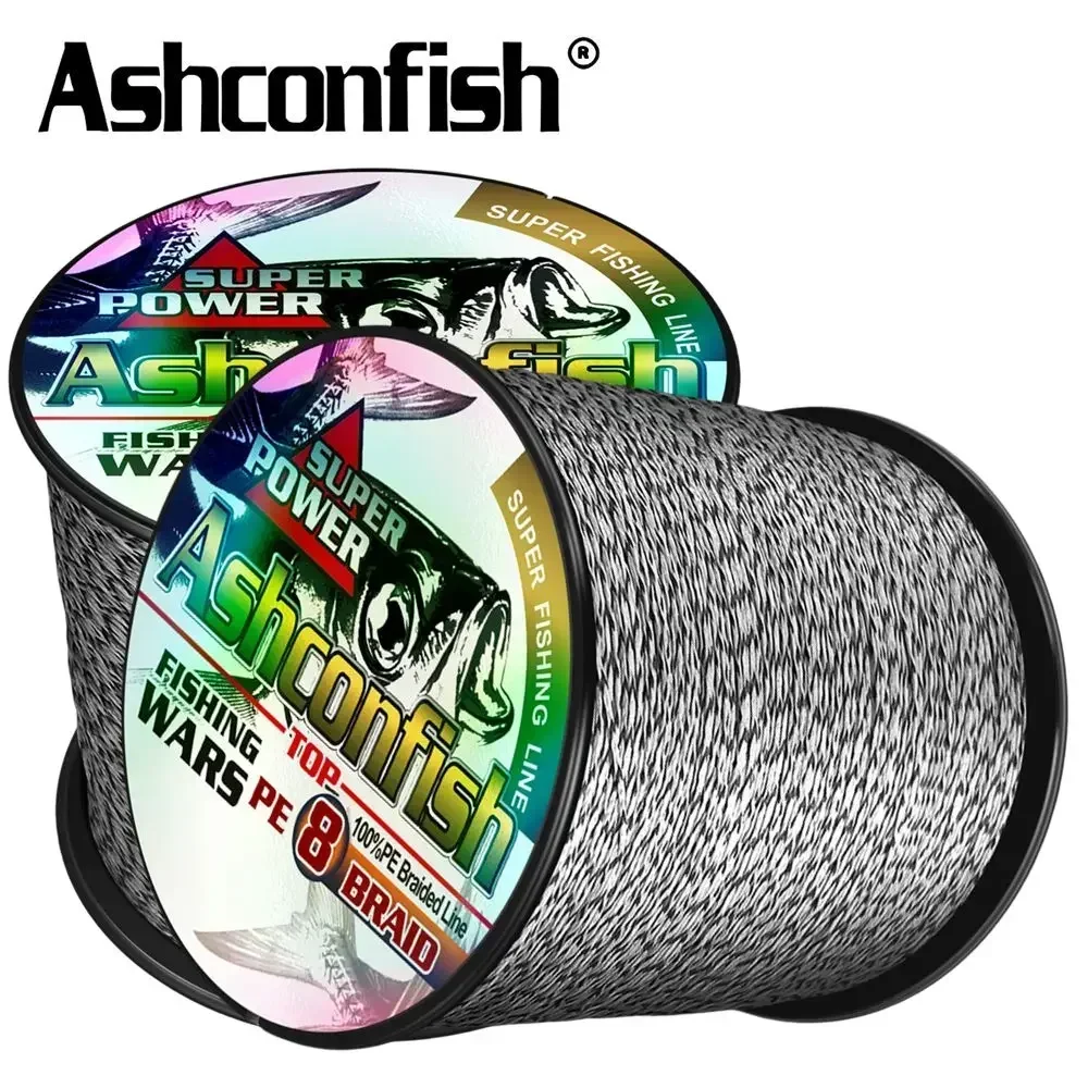 Ashconfish-Hilo de pescar multifilamento trenzado PE, 8 hebras, 100m, 6-300LB, fuerte, japonés, colores mezclados - imagen 4