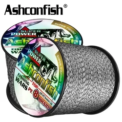 Ashconfish Hilo trenzado PE 8 hebras 100m 6-300lb Colores mezclados