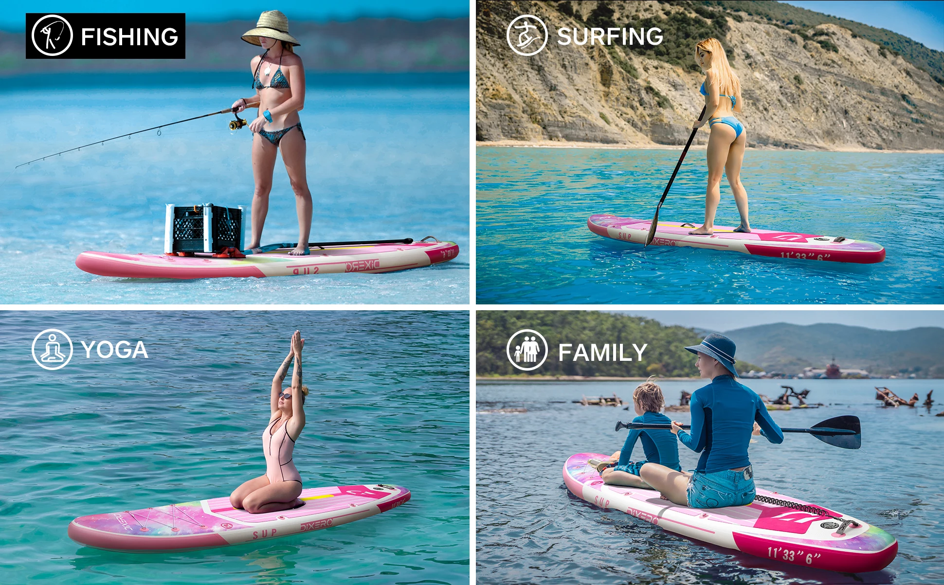 Experimente diversas actividades acuáticas con nuestras versátiles tablas de paddle