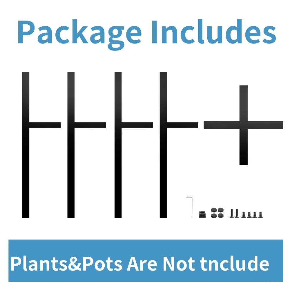 Soporte para plantas pesadas, soporte para plantas de cuatro patas, estantes de plantas de Metal ajustables de esquina para maceta, muebles de jardín y Patio al aire libre - imagen 5
