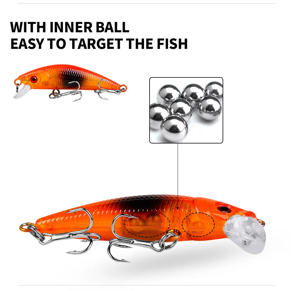 Jerkbait-Juego de Señuelos de Pesca Crankbait, Kit de cebos artificiales Wobbler para Lucio, cebo duro, aparejos de pesca de carpa, Swimbait - imagen 5