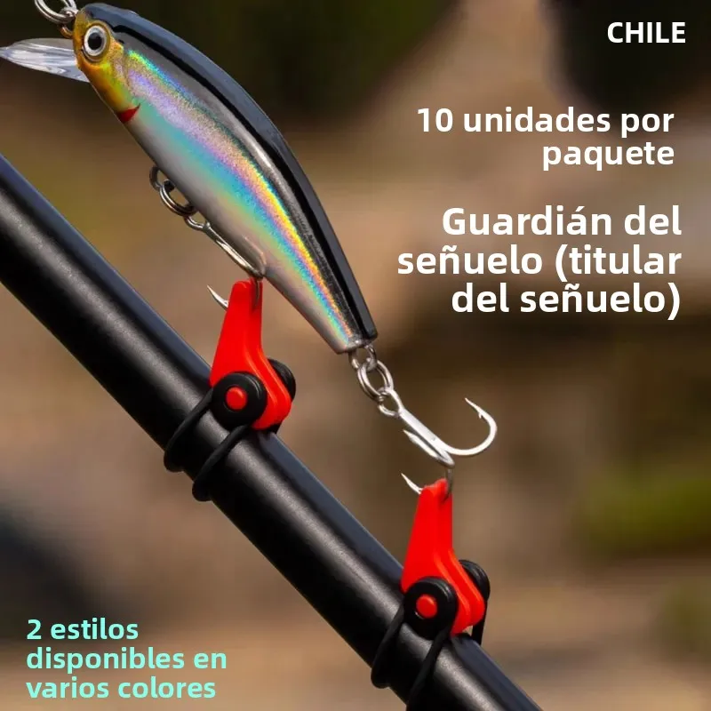 Gancho para caña de pescar para niños, soporte para cebo, accesorios para señuelos, anzuelos de plantilla, soporte de mantenimiento de seguridad, herramienta de pesca, 10 Uds. - imagen 2