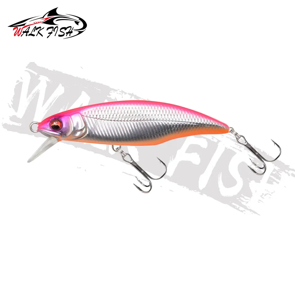WALK FISH-señuelo de pesca de pececillos, 1 piezas, ojos 3D, 50mm, 3,5g, cebo duro de plástico Artificial, Wobbler, Crankbait, pesca en el mar de invierno - imagen 4