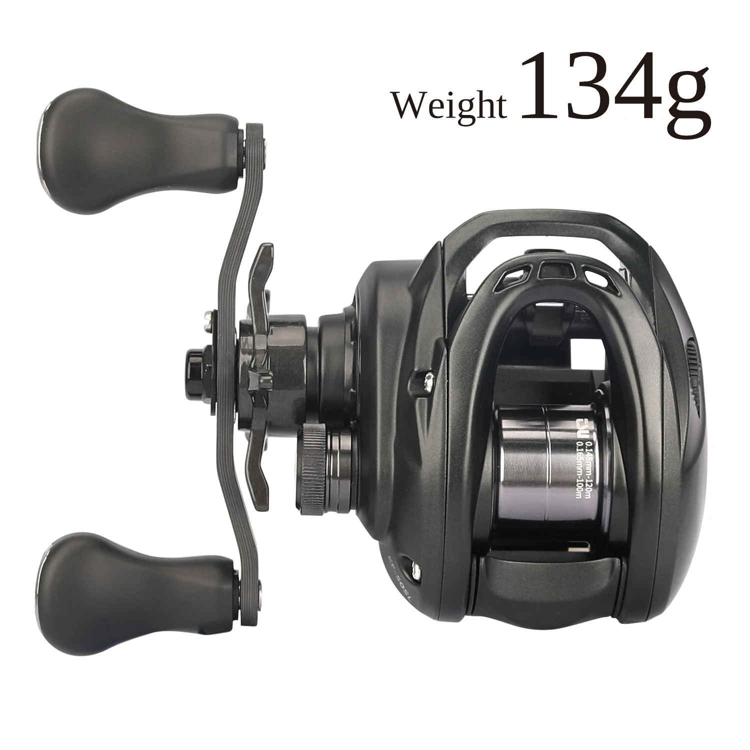 TSURINOYA 134g cebo ultraligero carrete de pesca de fundición fina lobo oscuro 50S 7,1: 1 4kg carrete poco profundo bobina de juego ligera carrete de trucha - imagen 4