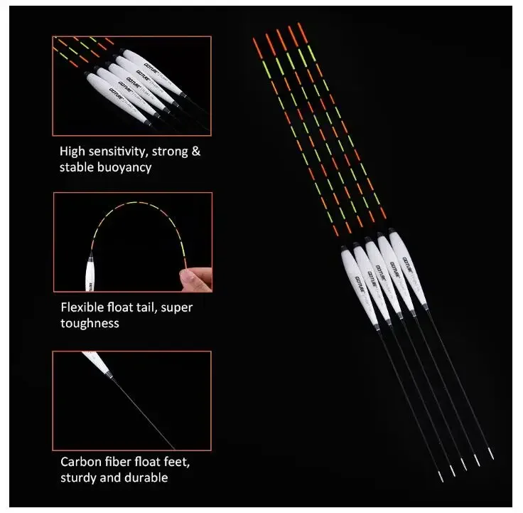 Goture Nano Bobber Flotadores para Río – Sedal y Tubos Incluidos - imagen 4