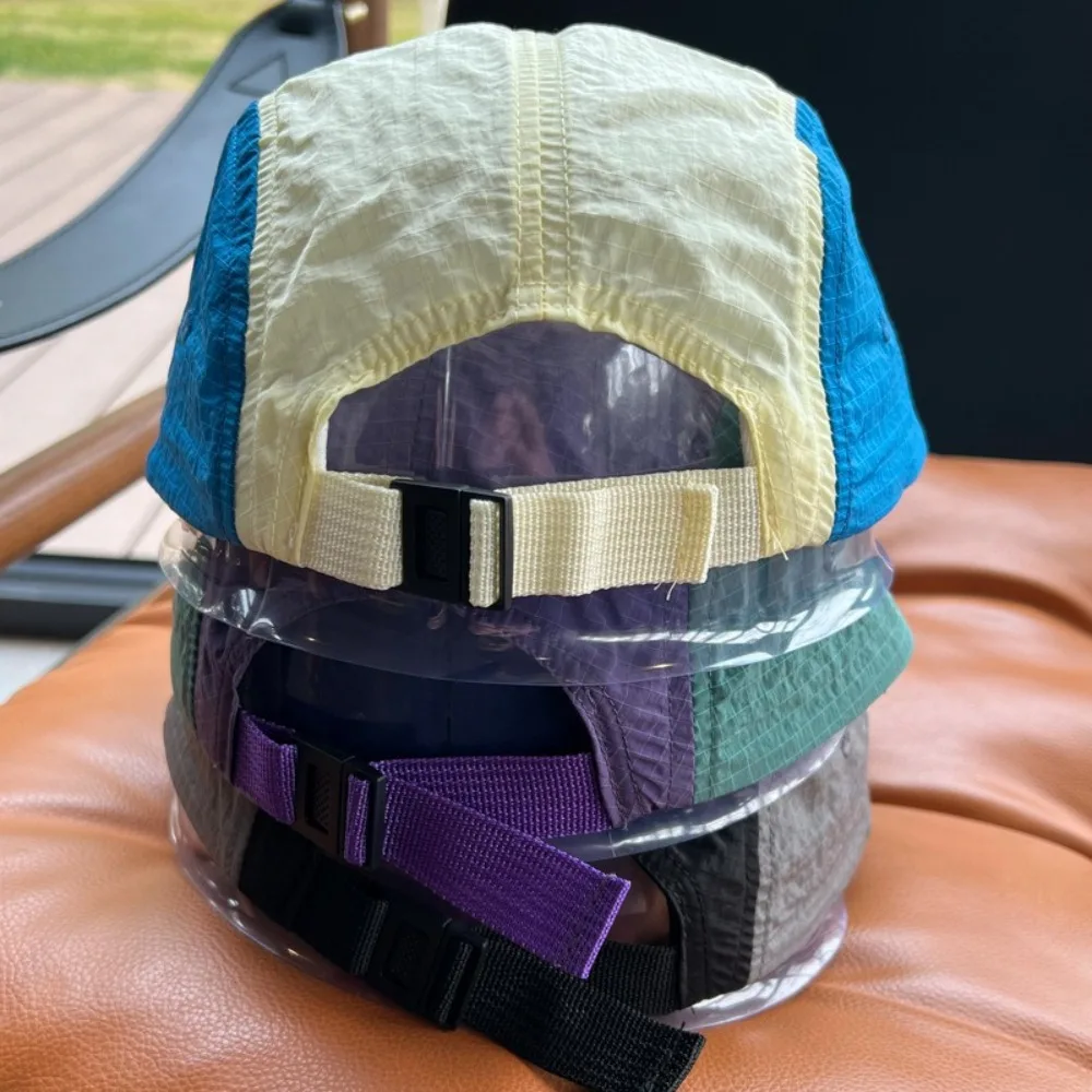 Gorra de béisbol informal de estilo japonés, gorra parasol ajustable de 5 paneles, gorra fina con visera para el sol de secado rápido, Unisex