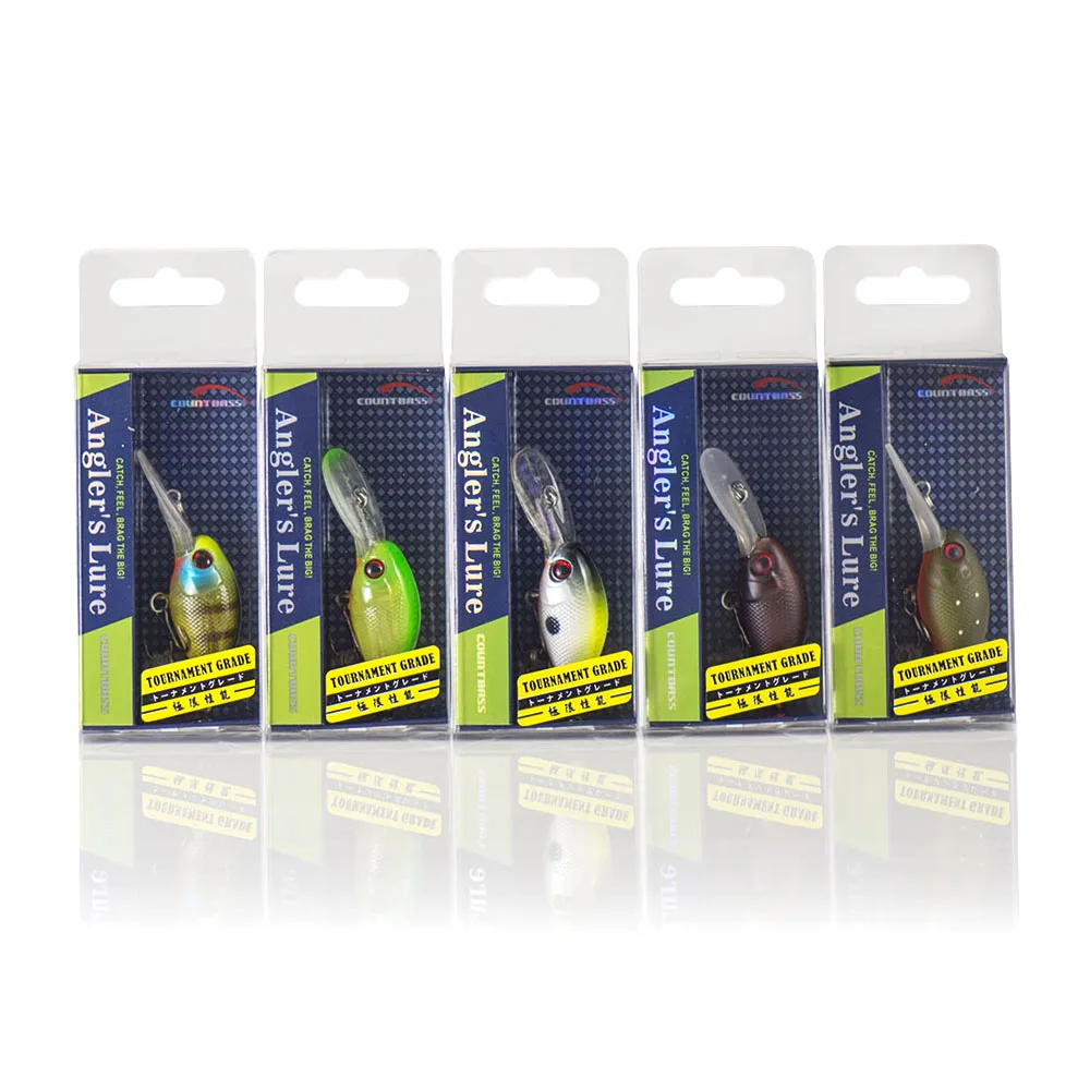 Cebo flotante de manivela, señuelos duros de plástico de 37mm, 1-29/64 ", 4,8g, 11/64 oz, cebos de pesca, Crankbaits, Wobblers, señuelo de pescado de agua dulce - imagen 4