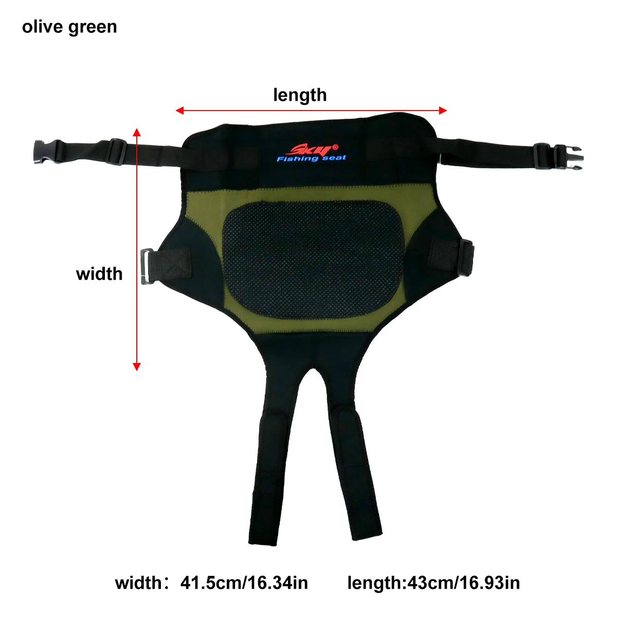 ZYZ Cojín de asiento de pesca de roca marina ajustable, transpirable, resistente a la humedad y antideslizante, almohadillas de cadera de pesca gruesas y suaves - imagen 2