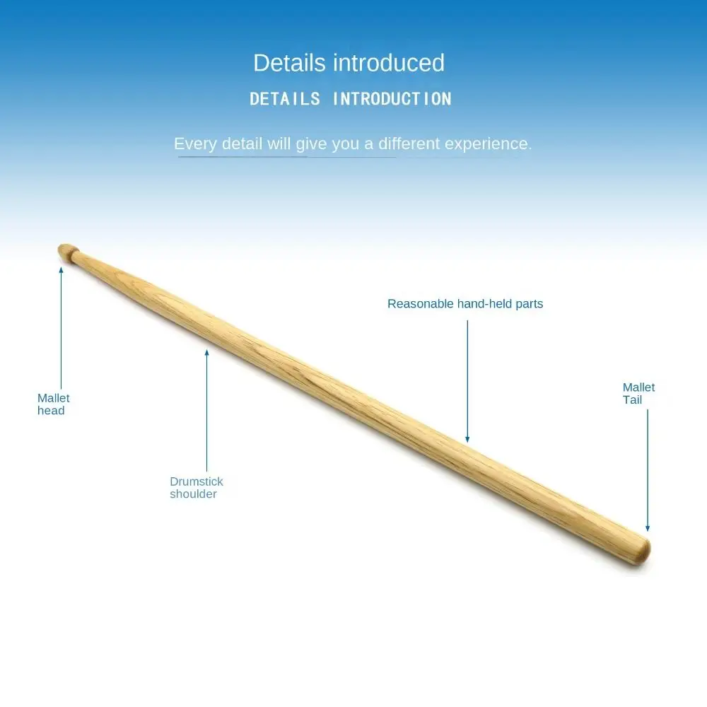 Baquetas clásicas de 5A/7A, baquetas de madera de roble, juego de batería profesional de nogal - imagen 4