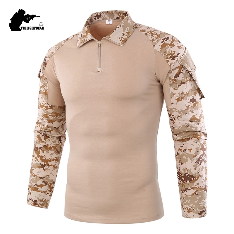 Camisas de camuflaje Airsoft G2 en 18 colores, camisa de combate de rana elástica de gran tamaño 5XL, uniforme, camisa de tiro de caza al aire libre AF655 - imagen 3