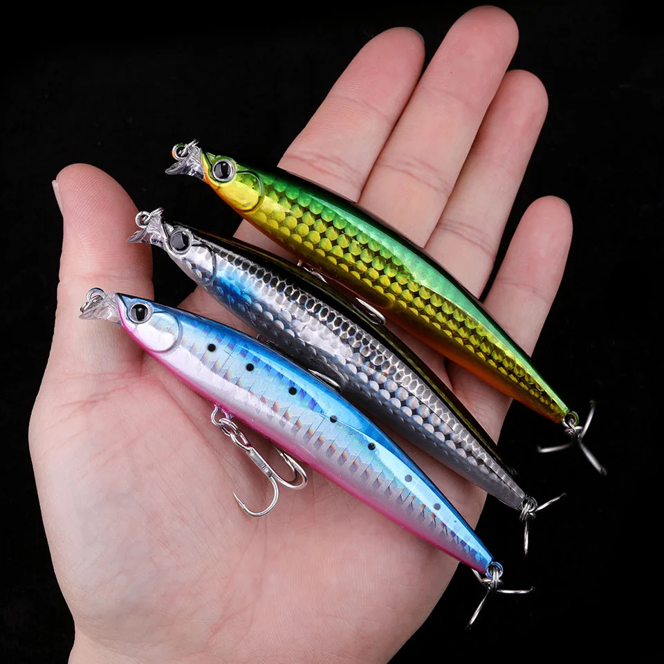 WALK FISH-señuelo de Pesca Artificial flotante, cebo duro profesional para pececillos, aparejos de Pesca de agua salada, 105MM, 12,4G - imagen 5