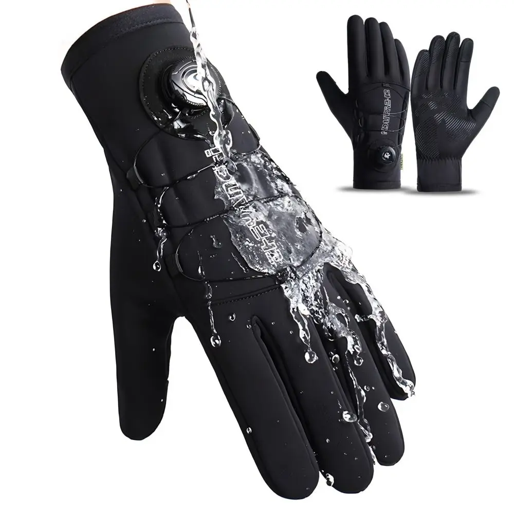 Un par de guantes cálidos de invierno resistentes al frío, resistentes al viento, impermeables, térmicos, con dedos completos, pantalla táctil, engrosados extendidos - imagen 3