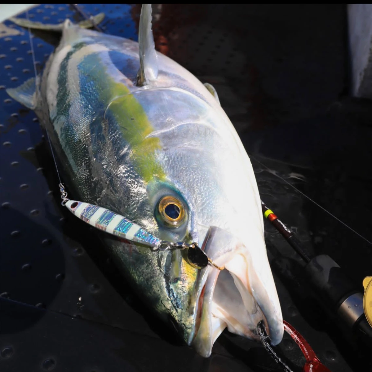 40g60g80g100g plantillas de Metal señuelo de Jigging lento cebo de pesca luminoso Jig pez pesca en alta mar atún caballa Wahoo señuelo de agua salada