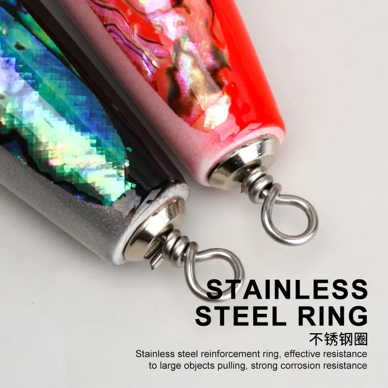 OBSESSION WD107 cebo de palo de concha de abulón 90g 120g 140g Topwater atún de madera flotante señuelo de curricán lápiz de madera pesca Stickbait - imagen 5