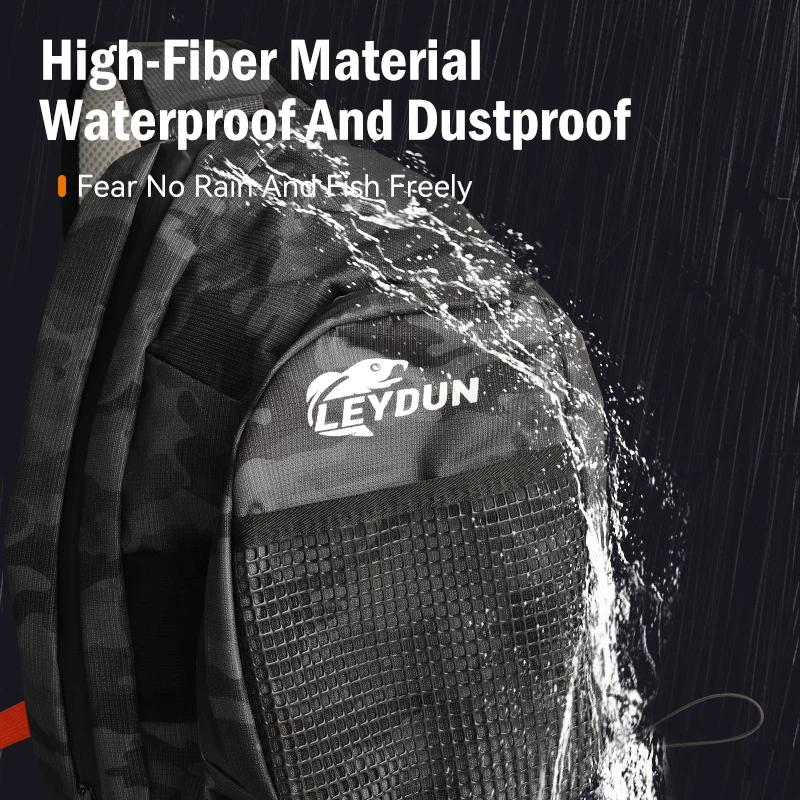 LEYDUN 35*20*18cm bolsa de aparejos de pesca multifuncional nailon impermeable de gran capacidad bolsa cruzada de pesca deportiva al aire libre - imagen 4