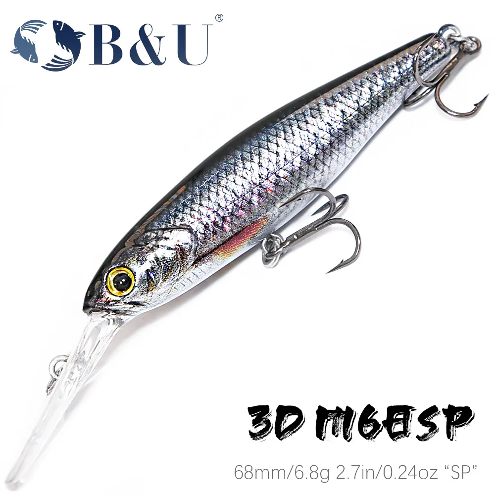 B&U Jerkbait Suspendido – Señuelo 3D para lubina y lucio - imagen 4