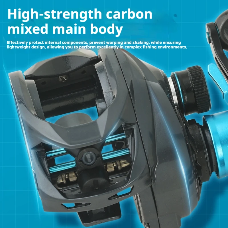 Carrete de Pesca Baitcasting LIZARD BOKI DC, Control Digital, Lanzamiento Largo, Arandelas de Carbono, 7.6:1, 10+1BB, Arrastre Máximo 5kg, Carrete para Agua Dulce y Salada - imagen 3