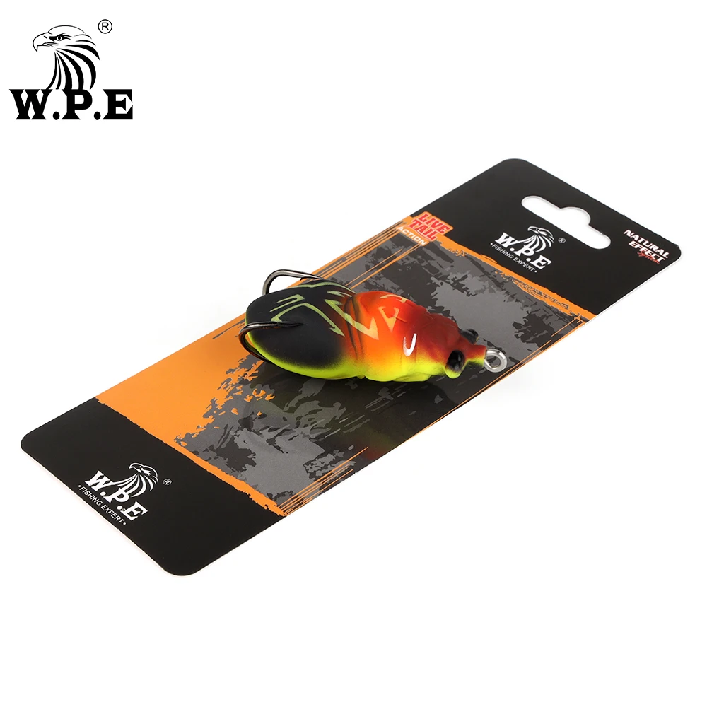 W.P.E-señuelo de rana de piezas, 6cm, 12,5g, Multicolor, suave, de silicona, Swimbait, Lucio, pez gato, cabeza de serpiente, aparejos de pesca - imagen 5