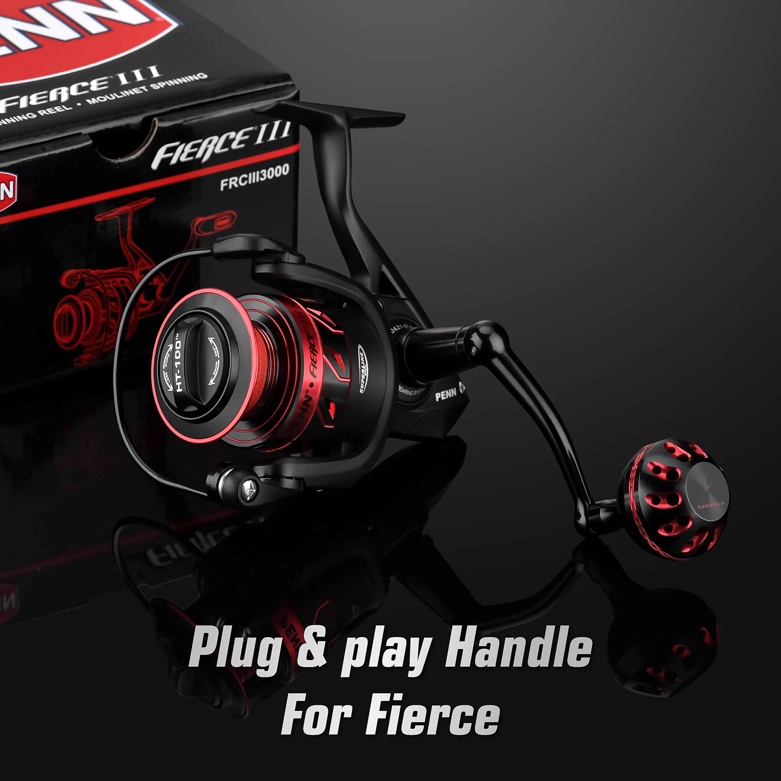 Manija de alimentación de aluminio Plug and Play Gomexus para Penn Fierce III y IV 1000-4000 y 8000 - imagen 4
