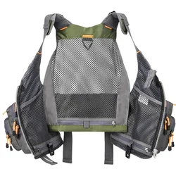 Chaleco de pesca ajustable para mosca con bolsillos y reflectantes