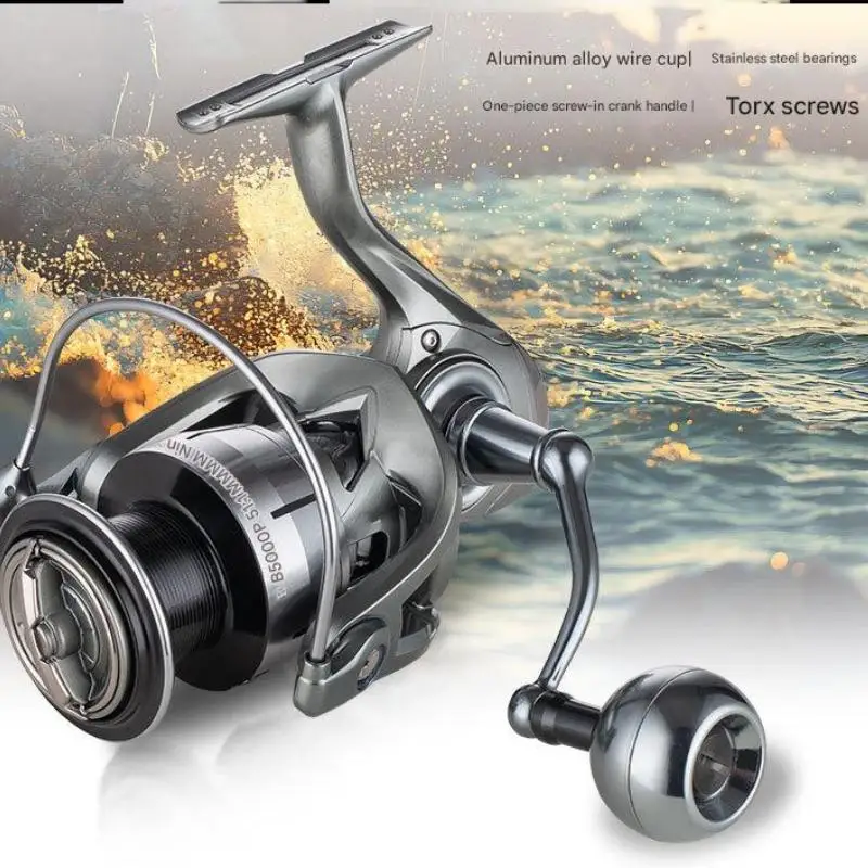 Carrete de pesca giratorio Mavllos EM Bass 5 + 1 tornillo de rodamiento en brazo basculante relación de velocidad 5,1: 1 arrastre máximo 10kg carrete de pesca de agua salada - imagen 3