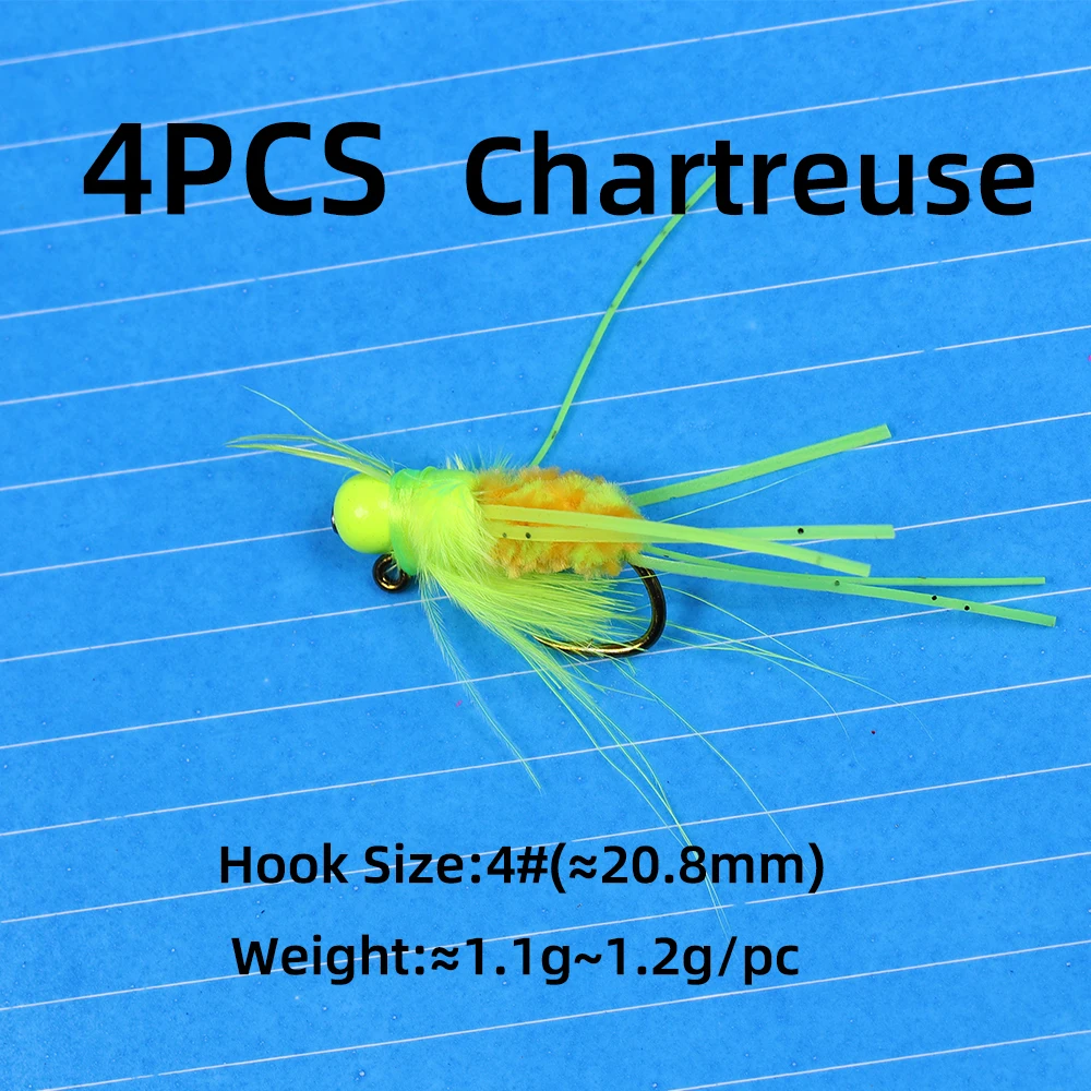 4pcs chartreuse