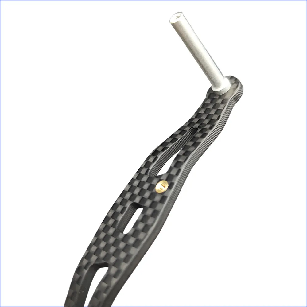 Mango de carrete de pesca de fibra de carbono sin perilla, mango de repuesto de carrete de fundición, pieza de repuesto para DAIWA/SHIMANO - imagen 3