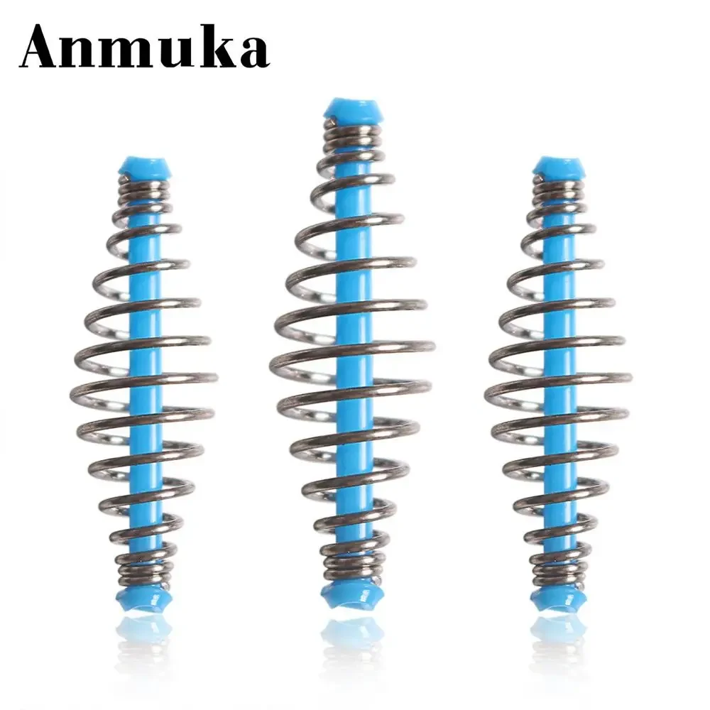 Señuelo de resorte de cebo de pesca, aparejo colgante en línea, alimentador de acero inoxidable, 30 piezas por juego - imagen 3