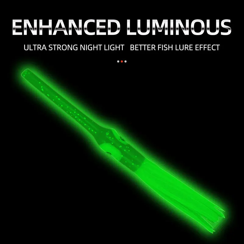 Cebo de calamar antimordeduras de pico largo que brilla en la oscuridad, señuelo de Color multimechones, pesca en el mar de agua dulce, cebo de pulpo, 10 Uds. - imagen 4