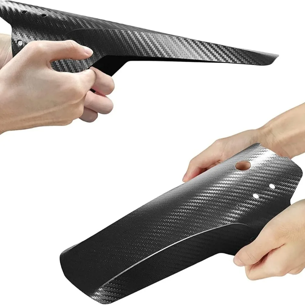 Guardabarros de bicicleta de montaña de alta calidad, 2 uds., Compatible con ajustable, guardabarros trasero de fibra de carbono para bicicleta - imagen 3