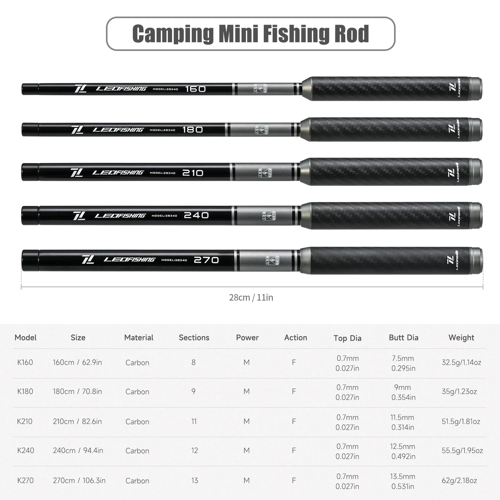 Caña de pescar profesional con señuelo de carbono, caña de fundición giratoria ultraligera de fibra de 2,4 m y 2,7 m, accesorio de pesca para Lucio - imagen 3