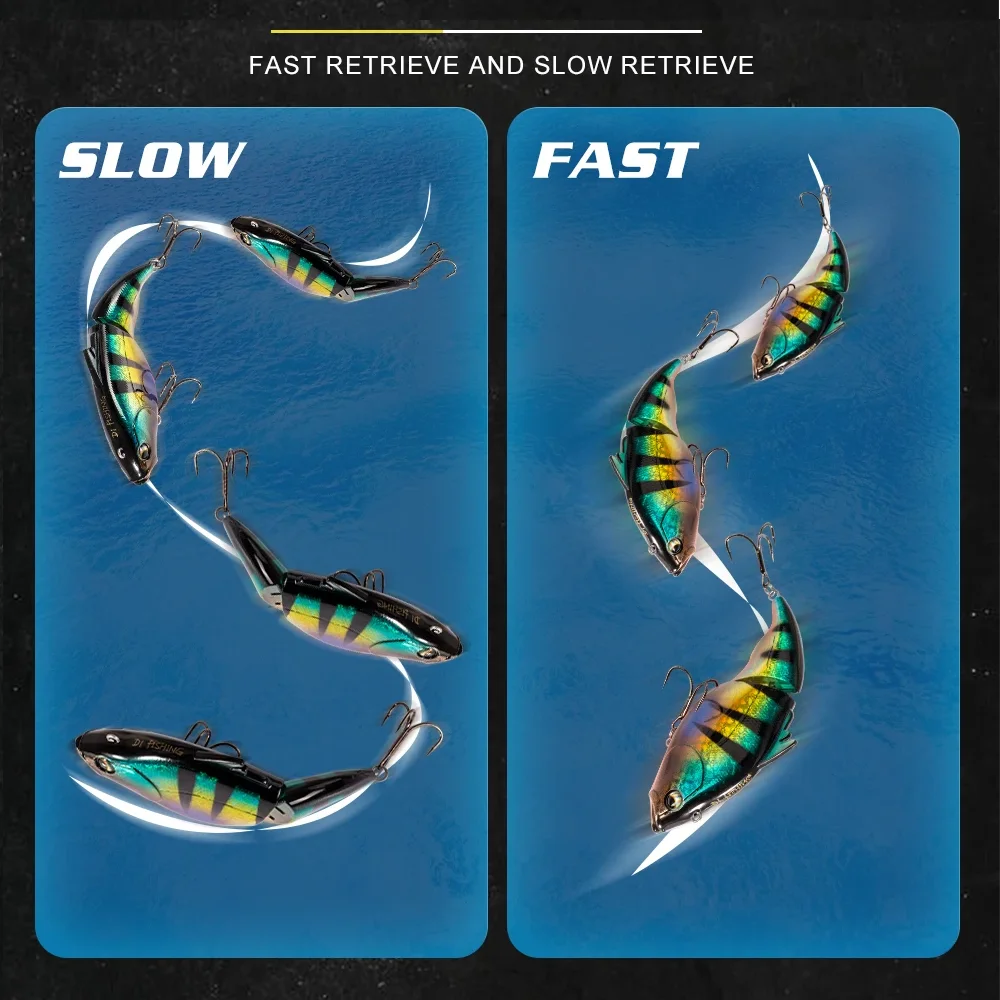 Señuelos Swimbait 2026 115mm 43g Vatalion de hundimiento lento Crankbait sin labios Wobblers articulados cebos deslizantes para pesca Muskie Walleyes - imagen 4