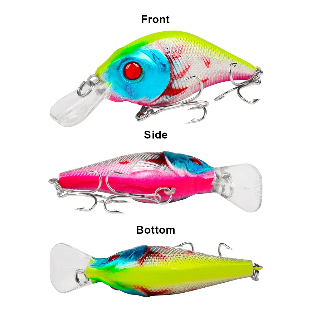 Señuelos de Pesca artificiales flotantes, Wobbler de plástico duro, Crankbait, Lucio, carpa, aparejos de pesca, 1 pieza, 7,5 cm, 11g - imagen 3
