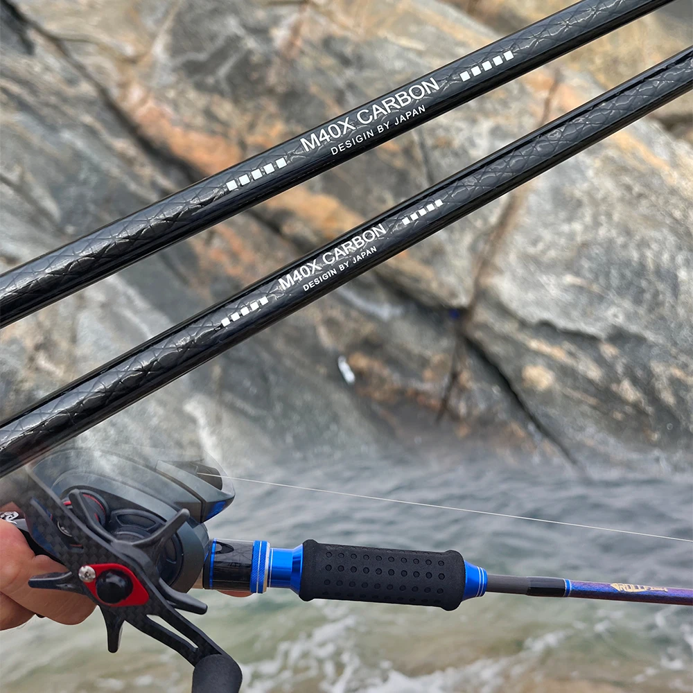 ROLLFISH-varilla de Jigging de agua salada de fibra de carbono de acción rápida, ideal para guías Fuji de atún en alta mar y asiento de carrete + línea de PE de 100m - imagen 3