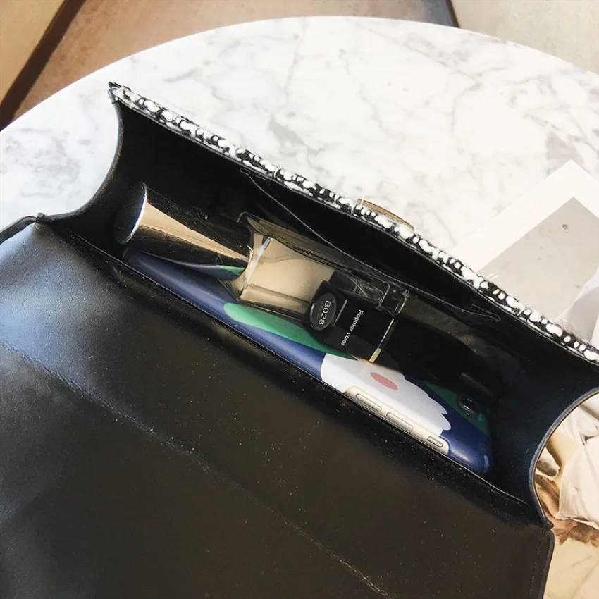 Bolso cuadrado pequeño de mano con lazo para ir al trabajo, bandolera cruzada de un solo hombro a la moda, Retro, a la moda - imagen 3