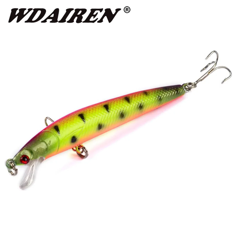 Señuelo de pesca Minnow, 9,5 cm, 7,5g, Wobblers de plástico flotantes, cebo duro Artificial con anzuelo para lubina, aparejos de pesca Crankbait, 1 ud.