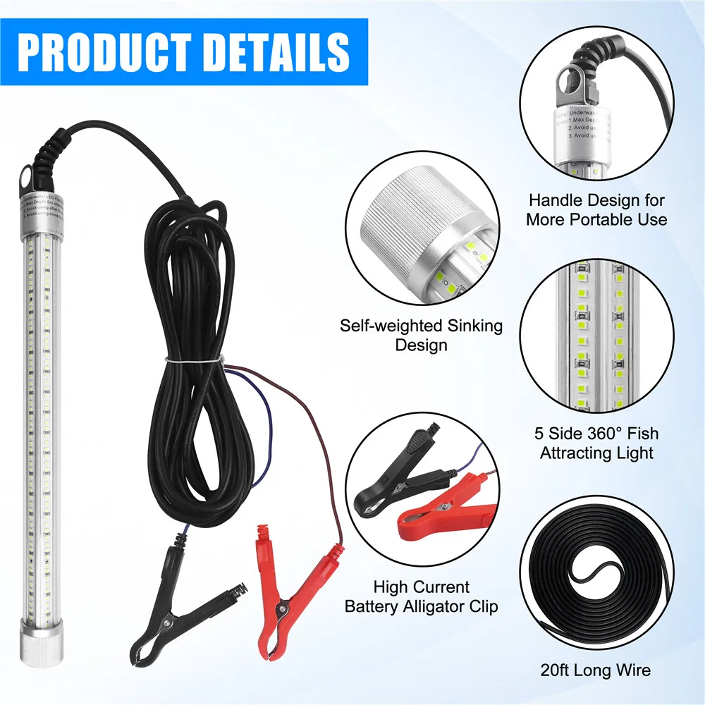Luz LED sumergible 80W para pesca nocturna de profundidad - imagen 3