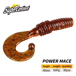 Mace de poder supercontinente, señuelo suave larva de 4cm, cebo Artificial de gusano, Wobbler Swimbait para trucha lubina