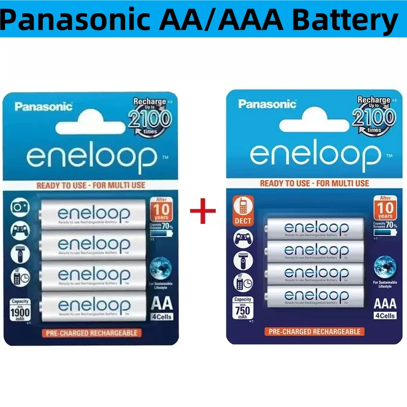 Batería recargable Panasonic AA AAA precargada linternas - imagen 4