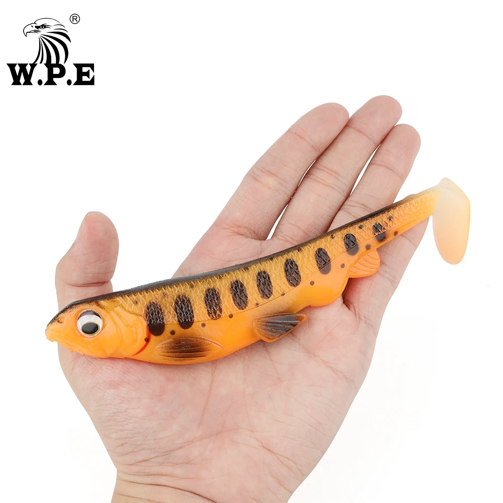 W.P.E-señuelo de Pesca suave, 2 unids/pack, 160mm, 33,5g, Swimbait, de goma, de silicona, plantilla para lubina, aparejos de Pesca de carpa - imagen 5
