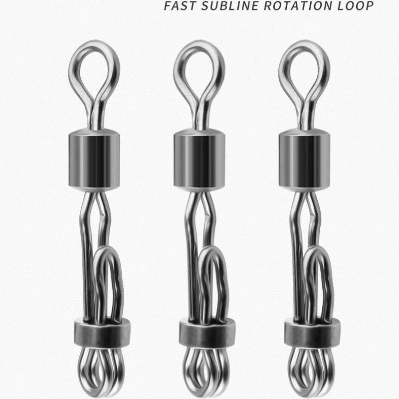 Conector De Pesca De 30 piezas, Pin De acero inoxidable 2 #4 #6 #, rodamiento, pasadores giratorios a presión, artículos De Pesca, aparejos De Pesca - imagen 5