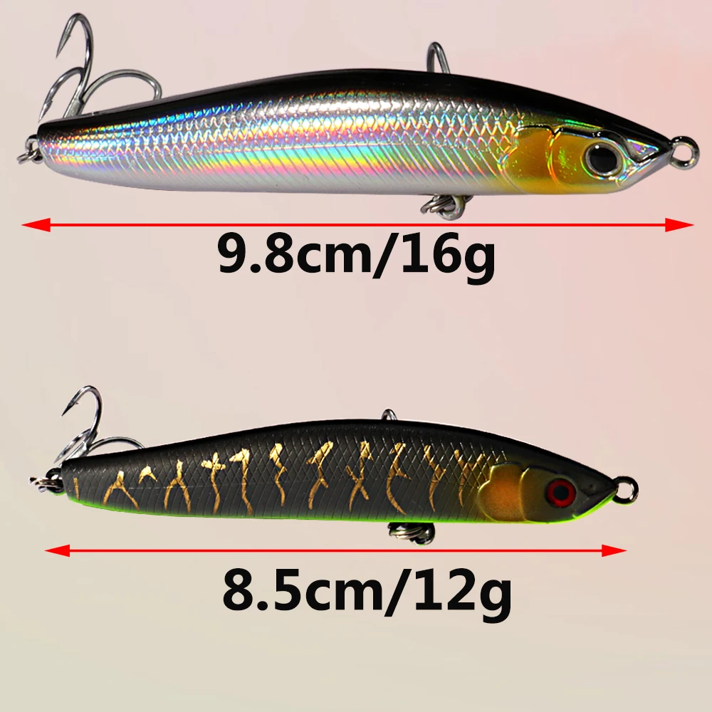 Cebo de lápiz que se hunde, sistema de transferencia de peso, Wobbler, Swimbait Cast Minnow, señuelo de Pesca, 16g, 9,8 cm, 12g, 8,5 cm - imagen 2