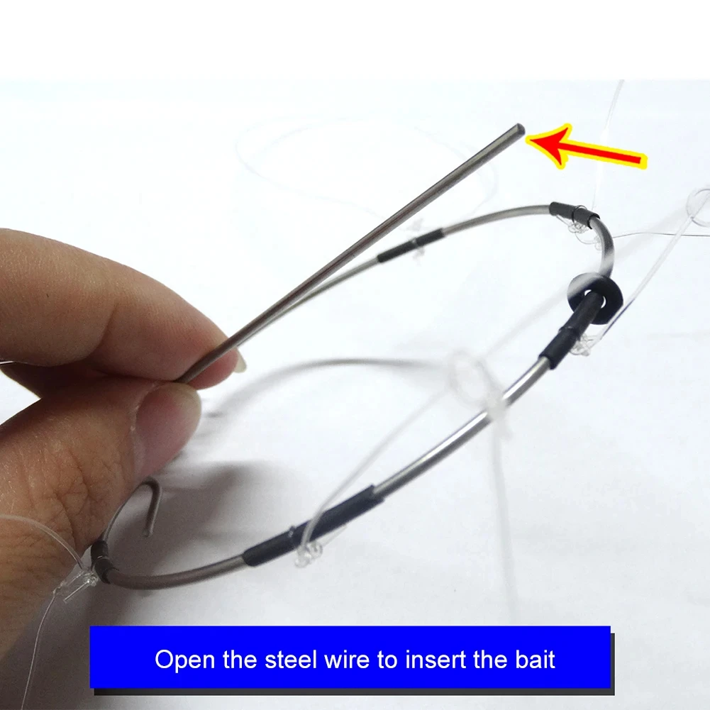 Trampa de acero inoxidable para camarones, aparejos de pesca duraderos de 5/10/15/20/25 piezas, 6 anillos - imagen 3