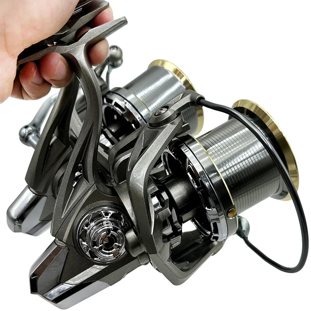 Carrete de pesca Baitcasting resistente a la corrosión 8000 9000 10000 12000 14000 carrete Matal juego grande 20KG para aparejos de pesca de mar/barco - imagen 2