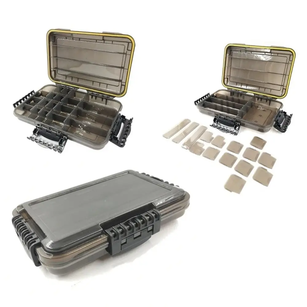 Caja de aparejos de pesca de gran capacidad, caja de almacenamiento de pesca gruesa impermeable, organización S/M/L, caja de equipo de pesca, almacenamiento de señuelos - imagen 3